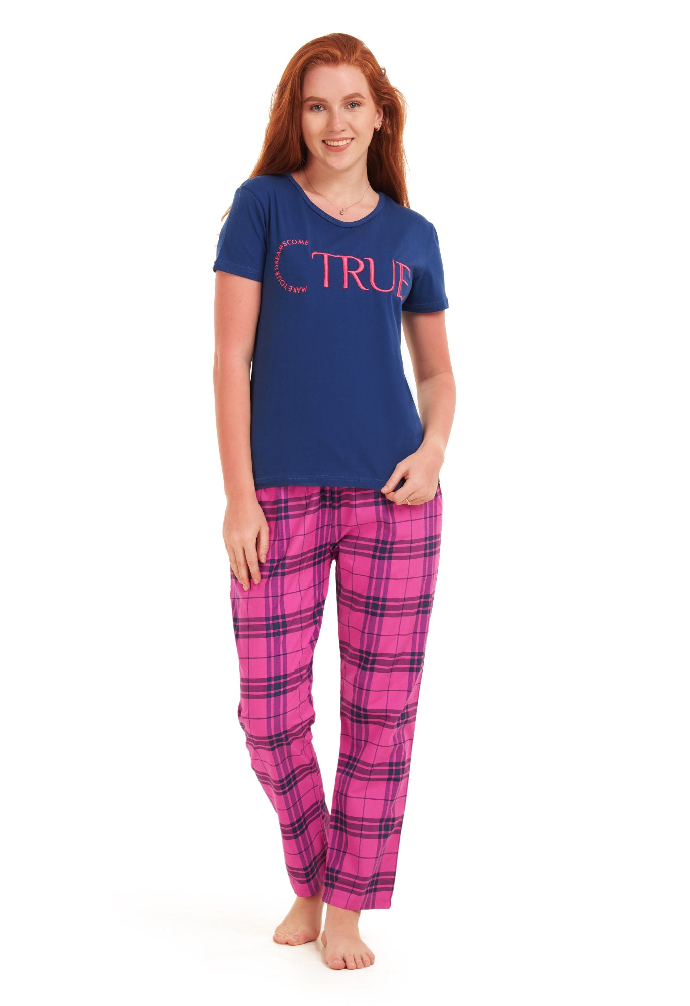 Fuchsia Checkered pajama
